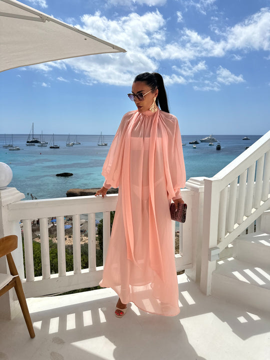 Marlene Soft Pink Sheer Maxi Dress