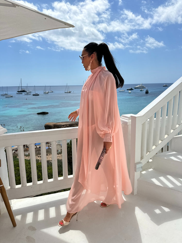 Marlene Soft Pink Sheer Maxi Dress