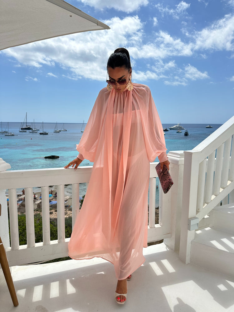 Marlene Soft Pink Sheer Maxi Dress